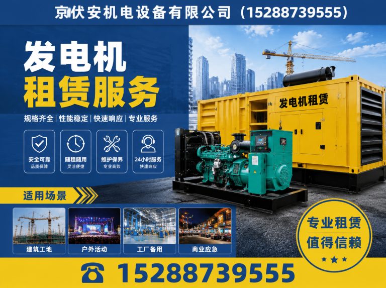 黄南发电机出租展示图